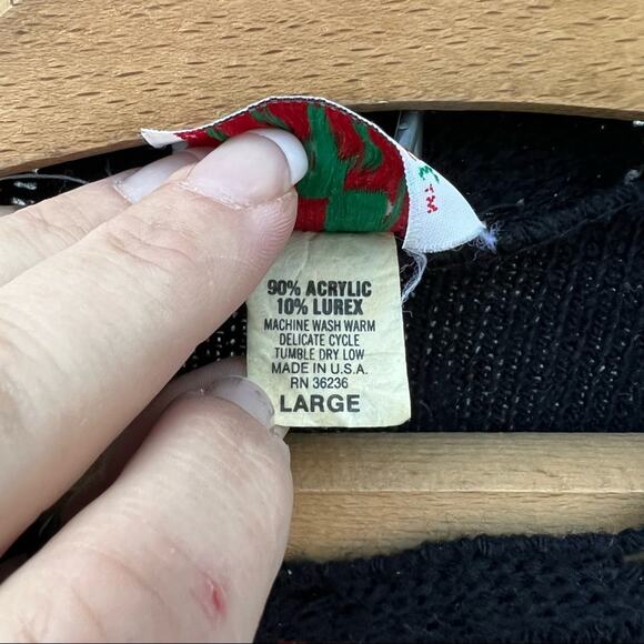 Vintage 80s 90s Nutcracker ugly Christmas holiday sweater LARGE - Picture 6 of 6